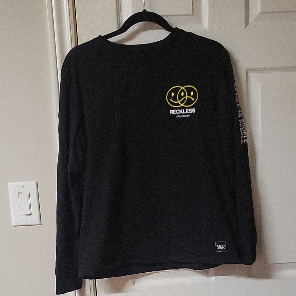 Black Long Sleeve Tee with Crew Neck
